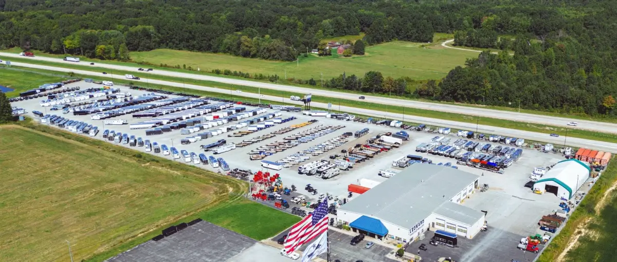 Aerial view of Leonard Truck and Trailer