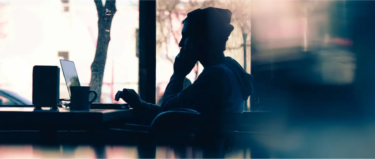 Woman sitting at computer