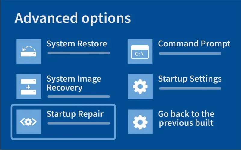 startup repair screen