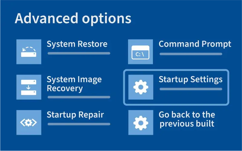 advanced options screen