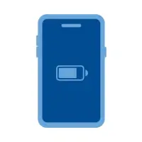 An icon of a battery status.